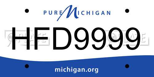 HFD9999 Michigan License Plate