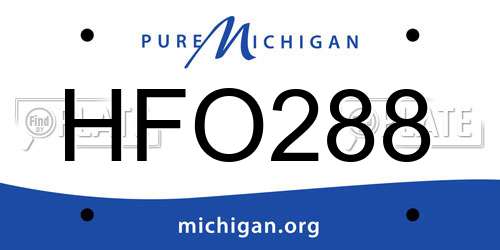 HFO288 Michigan License Plate