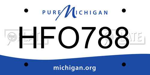 HFO788 Michigan License Plate