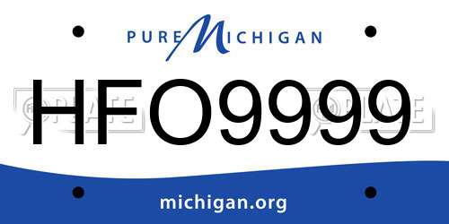 HFO9999 Michigan License Plate