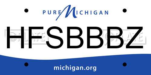 HFSBBBZ Michigan License Plate