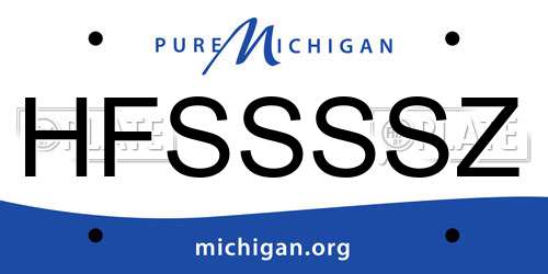 HFSSSSZ Michigan License Plate