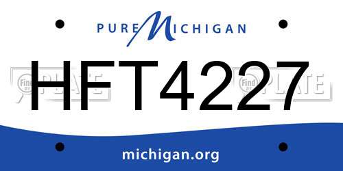 HFT4227 Michigan License Plate