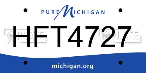 HFT4727 Michigan License Plate