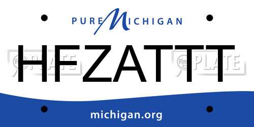 HFZATTT Michigan License Plate