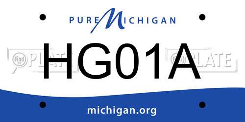 HG01A Michigan License Plate
