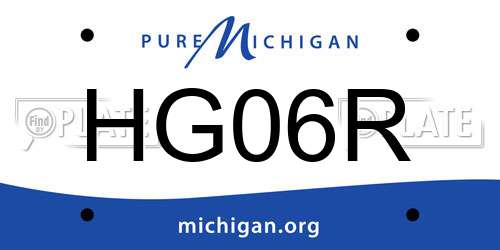 HG06R Michigan License Plate