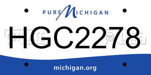 HGC2278 Michigan License Plate