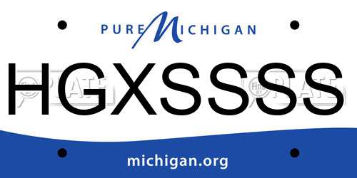 HGXSSSS Michigan License Plate