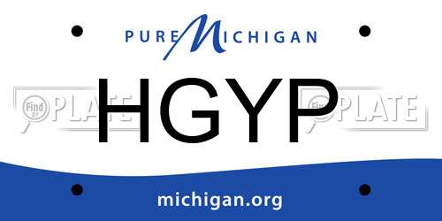 HGYP Michigan License Plate
