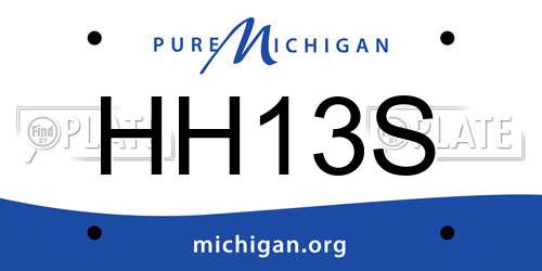 HH13S Michigan License Plate