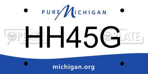 HH45G Michigan License Plate