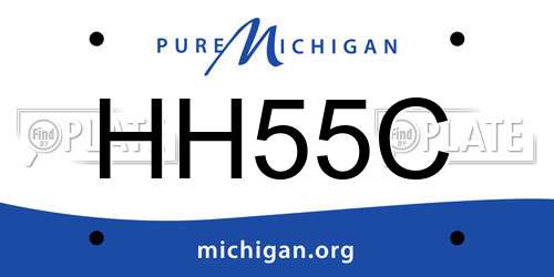 HH55C Michigan License Plate
