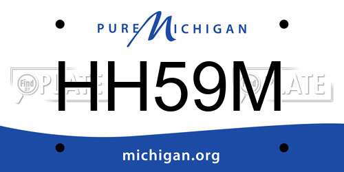 HH59M Michigan License Plate