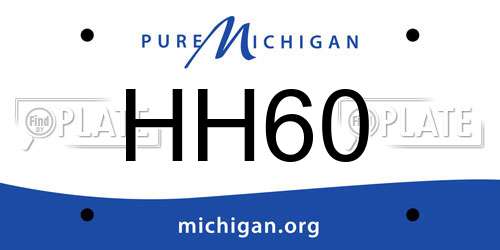 HH60 Michigan License Plate
