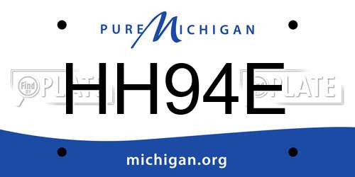HH94E Michigan License Plate