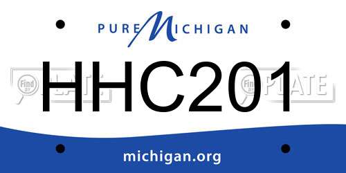 HHC201 Michigan License Plate