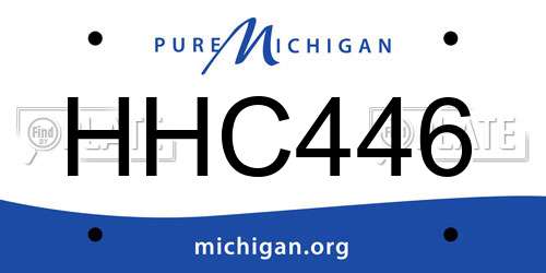HHC446 Michigan License Plate