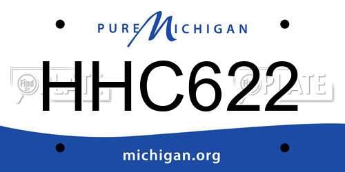 HHC622 Michigan License Plate