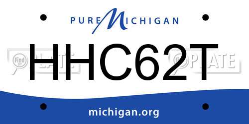 HHC62T Michigan License Plate
