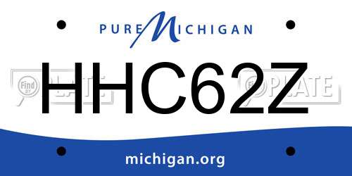 HHC62Z Michigan License Plate