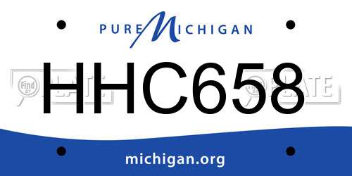 HHC658 Michigan License Plate