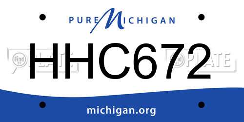 HHC672 Michigan License Plate