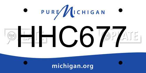 HHC677 Michigan License Plate