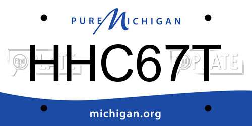 HHC67T Michigan License Plate