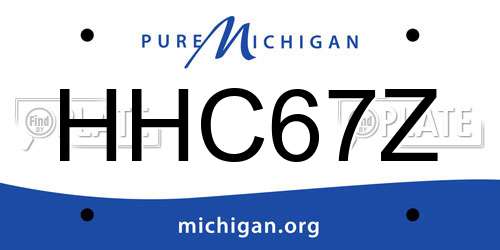 HHC67Z Michigan License Plate