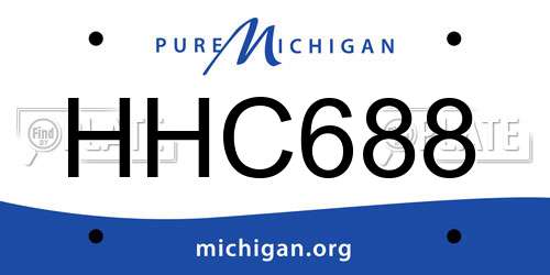 HHC688 Michigan License Plate