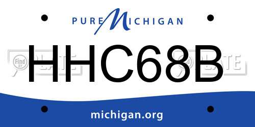 HHC68B Michigan License Plate