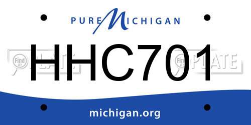 HHC701 Michigan License Plate