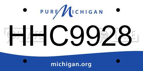 HHC9928 Michigan License Plate