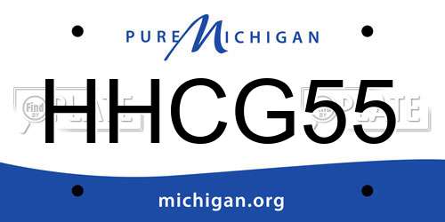HHCG55 Michigan License Plate