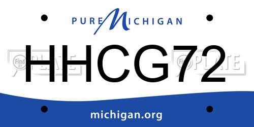 HHCG72 Michigan License Plate