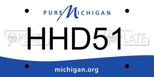 HHD51 Michigan License Plate