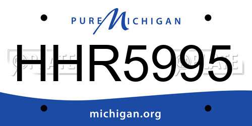 HHR5995 Michigan License Plate
