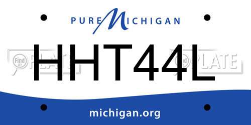 HHT44L Michigan License Plate