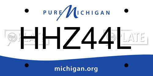 HHZ44L Michigan License Plate