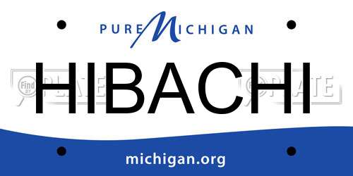 HIBACHI Michigan License Plate