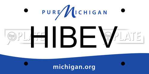 HIBEV Michigan License Plate