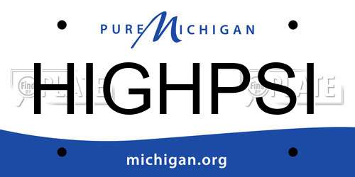 HIGHPSI Michigan License Plate