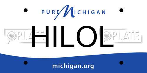 HILOL Michigan License Plate