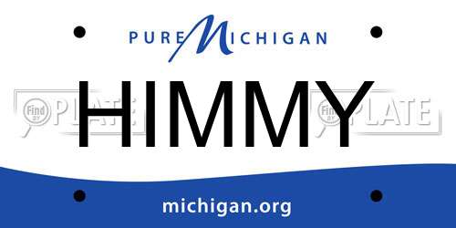 HIMMY Michigan License Plate