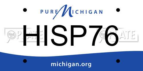 HISP76 Michigan License Plate