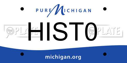 HIST0 Michigan License Plate