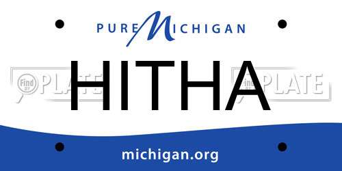 HITHA Michigan License Plate