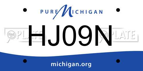 HJ09N Michigan License Plate