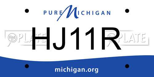 HJ11R Michigan License Plate